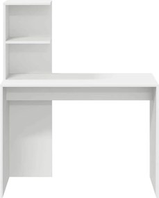 vidaXL Γραφείο Λευκό Επεξεργασμένο Ξύλο 102 x 50 x 124 εκ.