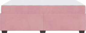 vidaXL Σκελετός Κρεβατιού με στρώμα Ροζ 120 x 200 cm ύφασμα