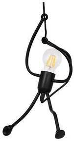 Κρεμαστό Φωτιστικό Οροφής Μαύρο LITTLE MAN 01652 Globostar-1652-Μαύρο 1652