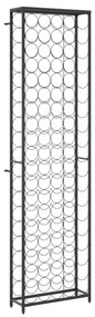 vidaXL Ραφιέρα Κρασιών 95 Μπουκ. Μαύρη 54x18x200εκ Σφυρήλατο Σίδερο