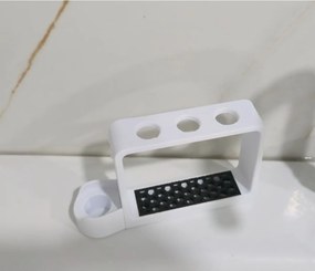 Stewehome Σετ 3 τεμαχίων πλαστική βάση για οδοντόβουρτσες και οδοντόκρεμες Λευκό