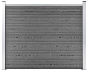 Πάνελ Περίφραξης Γκρι 180 x 146 εκ. από WPC