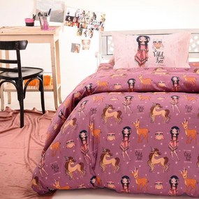Μαξιλαροθήκες Παιδικές Indian Girl (Σετ 2τμχ) Violet Melinen 50Χ70 100% Cotton