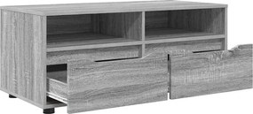 vidaXL Ντουλάπι TV 100 x 48 x 43 εκ. Γκρίζο Σονομα Επεξεργασμένο Ξύλο
