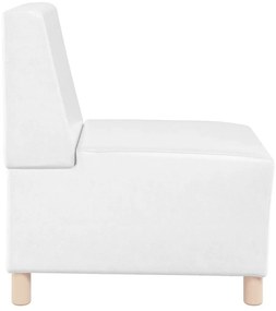 vidaXL Μοναδικός Καναπές χωρίς Χερούλια 3 pcs Λευκό 55 x 74 x 82 εκ.