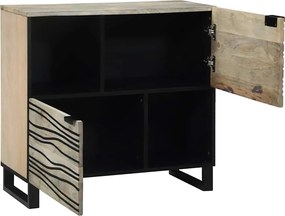 vidaXL Μπουφές Λευκό 80 x 33 x 75 εκ Μασίφ ξύλο μάνγκο