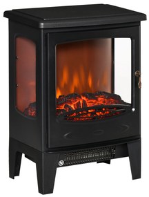 Elektrokamin mit Heizung, 2000 W elektrischer Kamin mit LED Flammeneffekt