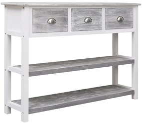vidaXL Μπουφές Αντικέ Γκρι 108 x 30 x 76 εκ. από Μασίφ Ξύλο Παυλώνιας