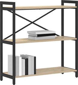 vidaXL Ράφι Βιβλίων 80 x 30 x 85 cm Επεξεργασμένο Ξύλο Δρύς Sonoma