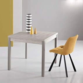 Τραπέζι Επεκτεινόμενο Ugo TAV.UGO90X90GG 90x90x77cm Warm Grey Ikone Casa