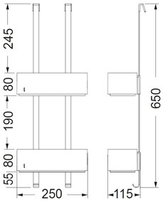 Μπουκαλοθήκη διπλή Frame Geesa-Leuko - Mat