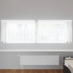 vidaXL Κουρτίνες με κουρτίνες Λευκό 300 x 120 cm Πολυεστέρας