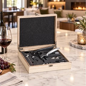ΣΕΤ SOMMELIER SOMMELIER KIT 9PCS WOOD MARC 160755