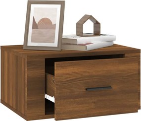vidaXL Κομοδίνο Επιτοίχιο Καφέ Δρυς 50x36x25 εκ.