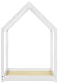 Κρεβάτι παιδικό Nino τύπου Montessori ξύλο πεύκου λευκό 90x190 εκ. 90x190x140 εκ.