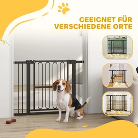 PawHut Πόρτα ασφαλείας σκύλου, 76-104 cm Πόρτα ασφαλείας χωρίς βίδωμα, Πόρτα ασφαλείας σκάλας