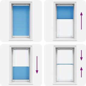 vidaXL Πλισέ Στόρι Μπλε 75x100 εκ. Πλάτος Υφάσματος 74,4 εκ. Πολυεστέρας