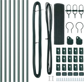 vidaXL Στύλος Περιφράξεων Πράσινο 10 x 0,6 μ (25 x 25 mm δίχτυ)