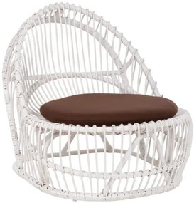 ΠΟΛΥΘΡΟΝΑ ENTROPY HM9840.02 RATTAN ΛΕΥΚΟ ΜΕ ΚΑΦΕ ΜΑΞΙΛΑΡΙ 80x97x85Υεκ.