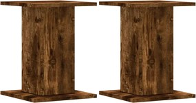 vidaXL Βάσεις Φυτών 2Τεμ. Καπνιστή Δρυς 30x30x40εκ. Επεξεργασμένο Ξύλο