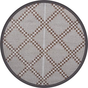 vidaXL Χαλί εξωτερικού χώρου ARAKIL καφέ Ø200 cm PP