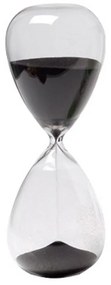 Artekko Artekko Hourglass Κλεψύδρα Διακοσμητική Γυαλί Μαύρο (7.5x7.5x20.3)cm 73221-BLAC