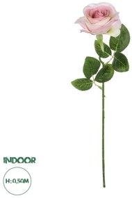 Artificial Garden LIGHT PINK ROSE BRANCH 21137 Τεχνητό Διακοσμητικό Κλαδί Ανοιχτό ΡοζΤριαντάφυλλο Y50cm Globostar-21137-Ροζ 21137