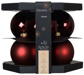 Beauty Home ΓΥΑΛΙΝΕΣ ΜΠΑΛΕΣ ΜΠΟΡΝΤΩ 10 CM ΣΕΤ 6 ΤΜΧ