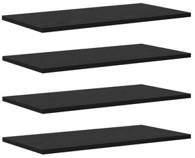 vidaXL Ράφια 4 τεμ Μαύρη Δρυς 60x30x1.5 εκ Φτιαγμένα από Ξύλο