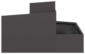 vidaXL Γλάστρα Κήπου Μαύρο 80 x 80 x 50 εκ. Κρύα έλαση από χάλυβα