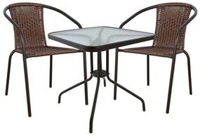 ΣΕΤ ΤΡΑΠΕΖΑΡΙΑ 3ΤΜΧ ΚΑΡΕΚΛΕΣ ΚΑΙ ΤΡΑΠΕΖΙ 70x70 HM5182.02