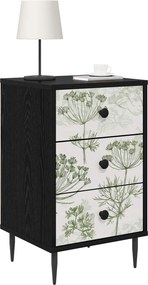 vidaXL Κομοδίνο GOTHA Μαύρη Δρυς 36 x 33 x 61 εκ. Επεξεργασμένο Ξύλο