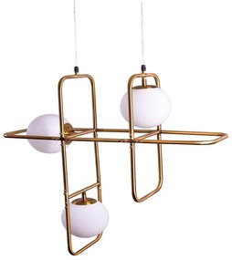 Φωτιστικό Οροφής 77-3593 SE 133-3PS Athen Brass Homelighting Metal, Glass