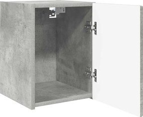 vidaXL Ντουλάπι Τηλεόρασης Τοίχου 2 pcs Σκυρόδεμα Επεξεργασμένο Ξύλο