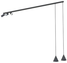 Φωτιστικό Οροφής Fourty 11448 11-15.5x151-157x120cm 10W 5xGU10 Black Nowodvorski