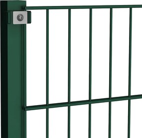 vidaXL Πάνελ Περίφραξης με Στύλους Σιδερένιο Πράσινο 1040x160 εκ.