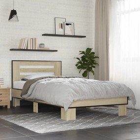 vidaXL Κρεβάτι με Κεφαλάρι Sonoma Δρυς 80 x 200 cm Επεξεργασμένο Ξύλο