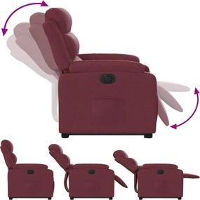 vidaXL Πολυθρόνα Ηλεκτρική Ανακλ. Μπορντό Υφασμάτινη