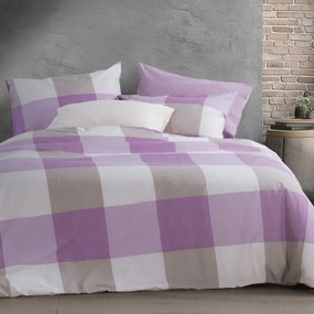 Μαξιλαροθήκη Casual Check Mauve Nef-Nef Homeware 52 X 72 100% Cotton