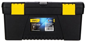 Plastic Tool Box Deli Tools EDL432417, 15'' (yellow)
