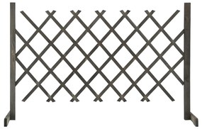 vidaXL Καφασωτό Φράχτης Κήπου Γκρι 120x90 εκ. Μασίφ Ξύλο Ελάτης