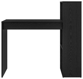 vidaXL Γραφείο Μαύρη δρυς 108 x 55 x 103.5 εκ Επεξεργασμένο ξύλο