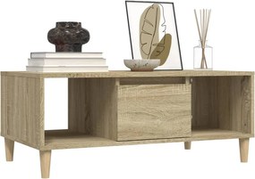 vidaXL Τραπεζάκι Σαλονιού Sonoma Δρυς 90x50x36,5 εκ. Επεξεργασμ. Ξύλο