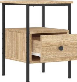 vidaXL Κομοδίνα 2 τεμ. Sonoma Δρυς 34 x 36 x 50 εκ. από Επεξεργ. Ξύλο