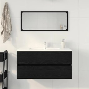 vidaXL Ντουλάπι Νεροχύτη με συρτάρι Μαύρη Οξυά 90 x 38.5 x 45 cm