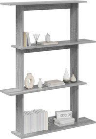 vidaXL Ράφι Τοίχου Γκρι Sonoma 100 x 20 x 126 εκ.