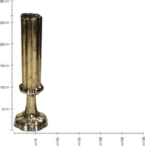Βάζο ArteLibre Φλάουτο Χρυσό Γυαλί 9x9x26.5cm
