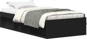vidaXL Πλαίσιο Κρεβατιού Μαύρο 90x200 cm