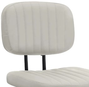 Καρέκλα γραφείου Romano Megapap από τεχνόδερμα χρώμα λευκό 46x53x79/86εκ.