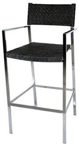 55Χ50Χ111 CM ΡΑΤΤΑΝ ΣΚΑΜΠΩ ΓΙΑ ΜΠΑΡ D.BLK ΜΕ ST.STEEL ΠΟΔΙΑ
